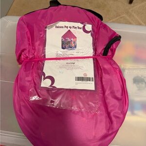 Unicorn Pop Up Play Tent - Bright Pink